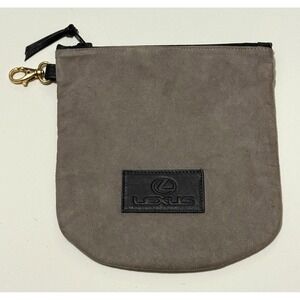 Rare Vintage Lexus Suede Leather Golf Ball Pouch Black Grey Valuables